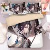 Parure de lit Démon Slayer Kimetsu No Yaiba Kochou Shinobu beauté Housse De Couette Ensemble De Literie