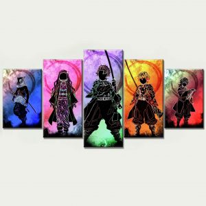 Tableau Demon Slayer Kimetsu no Yaiba Personnages 1001 Toile Avec cadre
