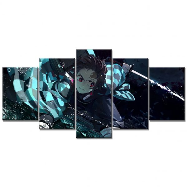 Tableau Tanjiro Demon Slayer Kimetsu No Yaiba 4 Toile Avec Cadre