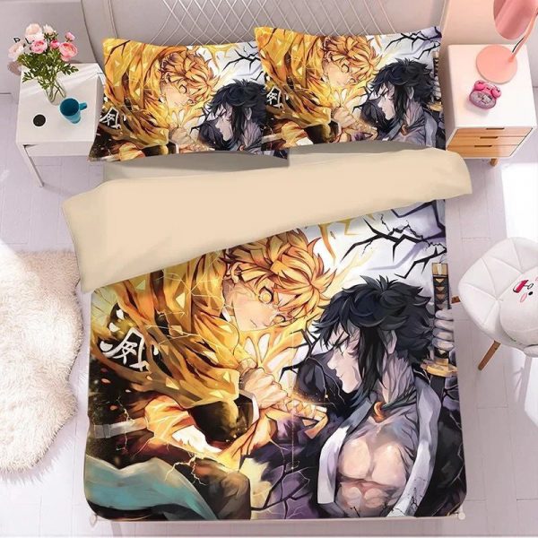 Housse De Couette Demon Slayer Kimetsu No Yaiba 10 Parure de lit Ensemble De Literie