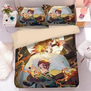 Housse De Couette Demon Slayer Kimetsu No Yaiba 11 Parure de lit Ensemble De Literie