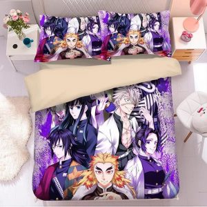 Housse De Couette Demon Slayer Kimetsu No Yaiba 9 Parure de lit Ensemble De Literie