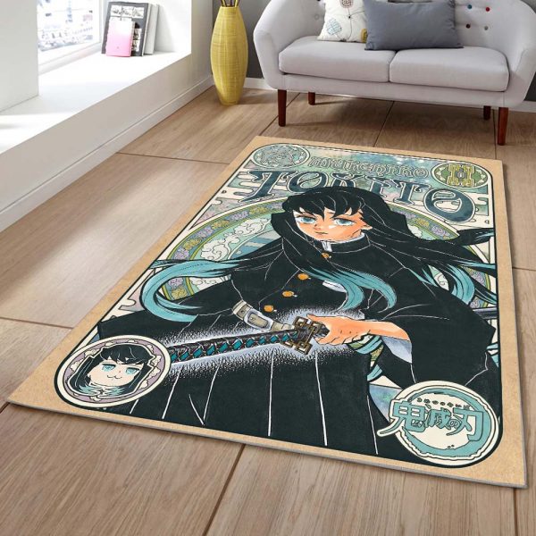 Tapis Tokito Demon Slayer Kimetsu No Yaiba Tapis Chambre – Image 2
