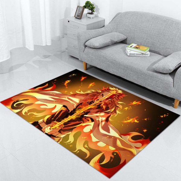 Tapis Rengoku Demon Slayer Kimetsu No Yaiba 4 Tapis Chambre – Image 2