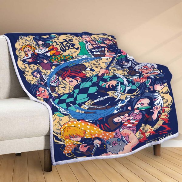 Couverture Demon Slayer Kimetsu no Yaiba Personnages 1003 Plaid Polaire Plaid Canapé – Image 2