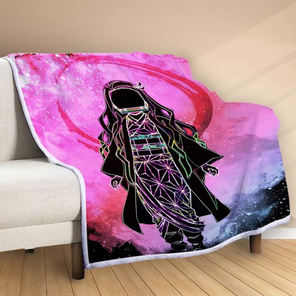 Couverture Nezuko Demon Slayer Kimetsu No Yaiba 1 Plaid Polaire Plaid Canapé – Image 2