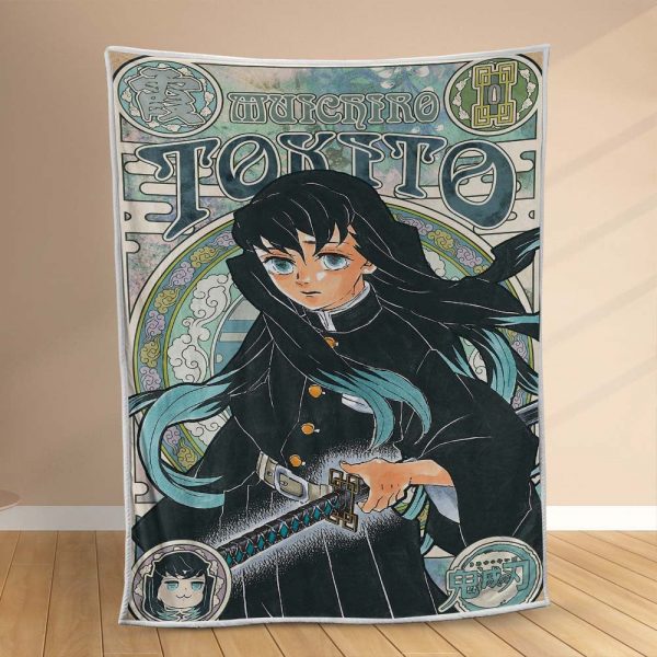 Couverture Tokito Demon Slayer Kimetsu no Yaiba Plaid Polaire Plaid Canapé