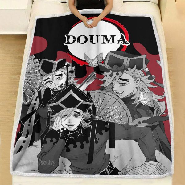 Couverture Douma Demon Slayer Plaid Polaire Plaid Canapé – Image 3