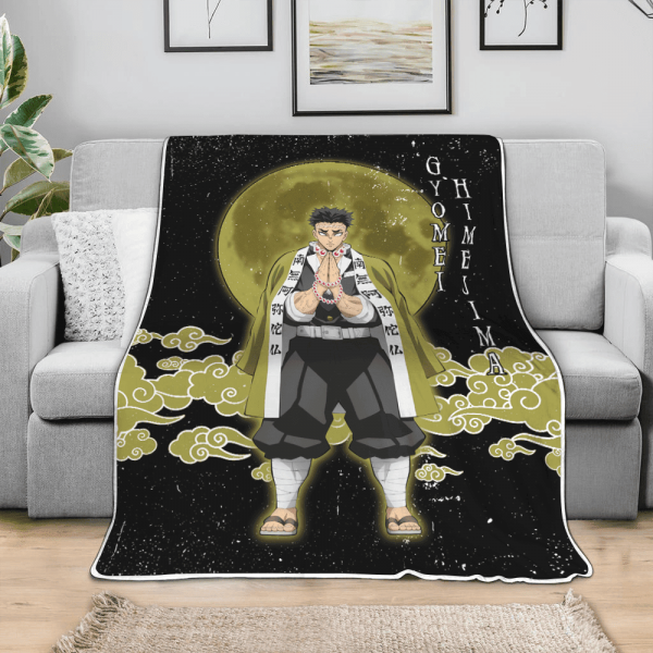 Couverture Gyomei Himejima Demon Slayer Plaid Polaire Plaid Canapé – Image 3