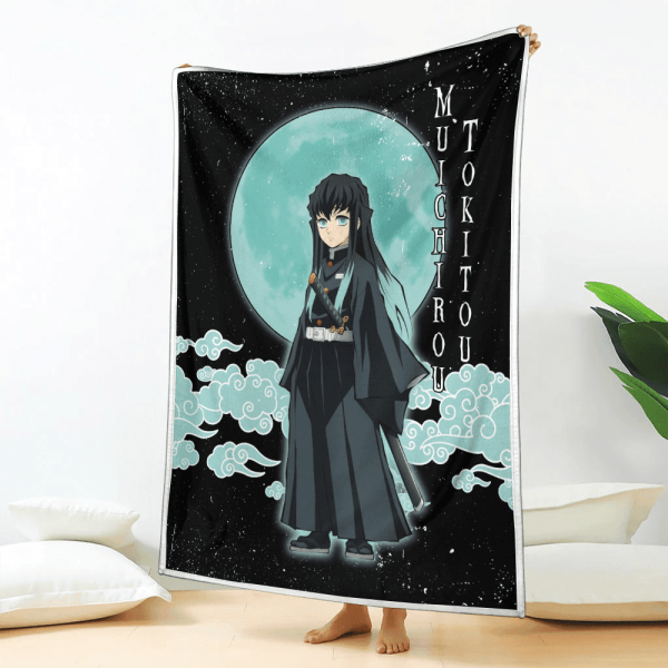 Couverture Muichirou Tokitou Demon Slayer Plaid Polaire Plaid Canapé – Image 2