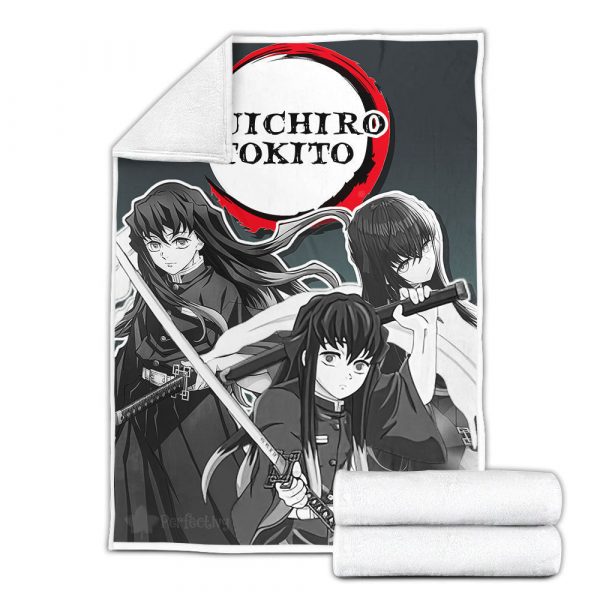 Couverture Muichiro Demon Slayer Plaid Polaire Plaid Canapé – Image 2