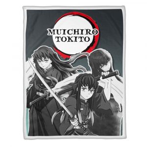 Couverture Muichiro Demon Slayer Plaid Polaire Plaid Canapé