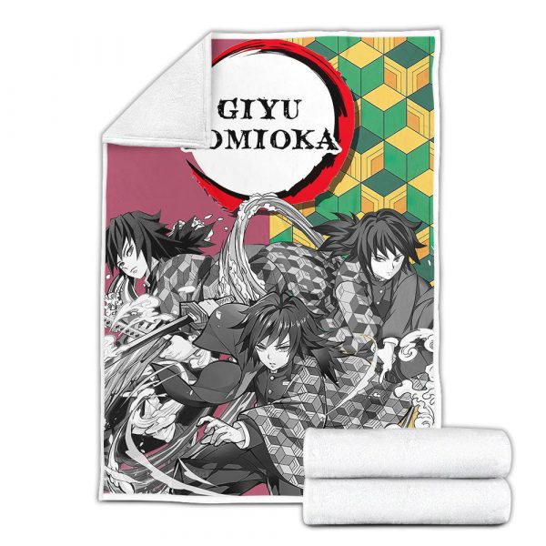 Couverture Giyu Tomioka Demon Slayer Plaid Polaire Plaid Canapé – Image 2