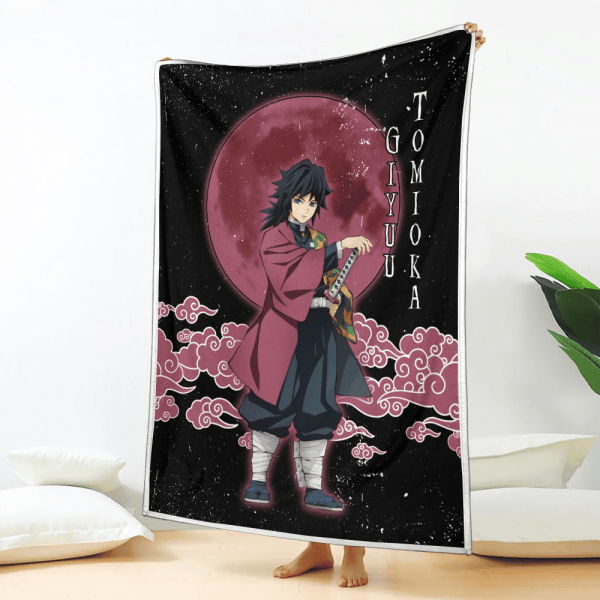 Couverture Giyuu Tomioka Demon Slayer Plaid Polaire Plaid Canapé – Image 2