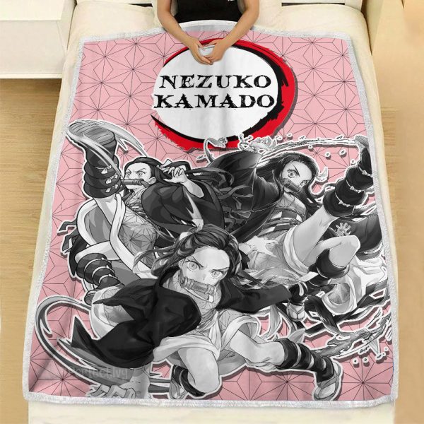 Couverture Nezuko Demon Slayer Plaid Polaire Plaid Canapé – Image 3