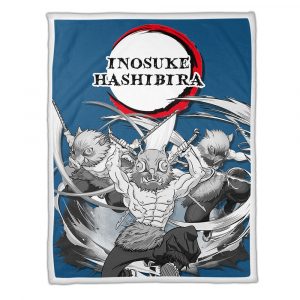 Couverture Inosuke Demon Slayer Plaid Polaire Plaid Canapé
