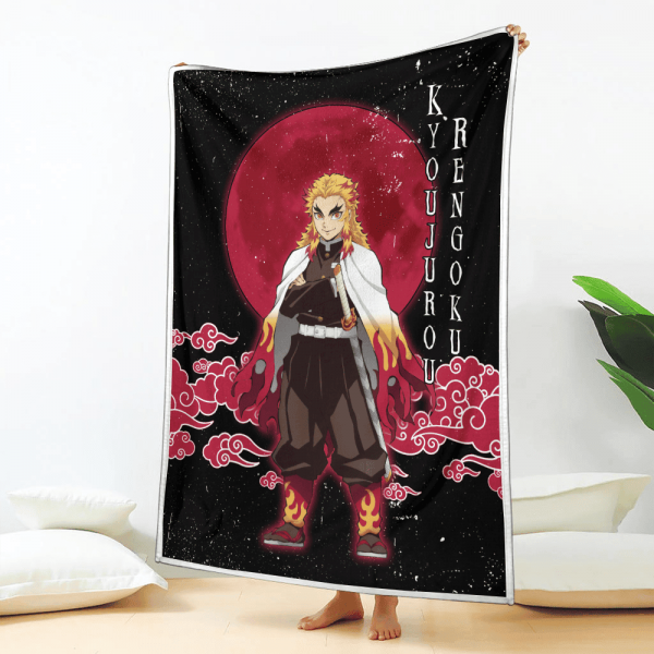 Couverture Kyoujurou Rengoku Demon Slayer Plaid Polaire Plaid Canapé – Image 2