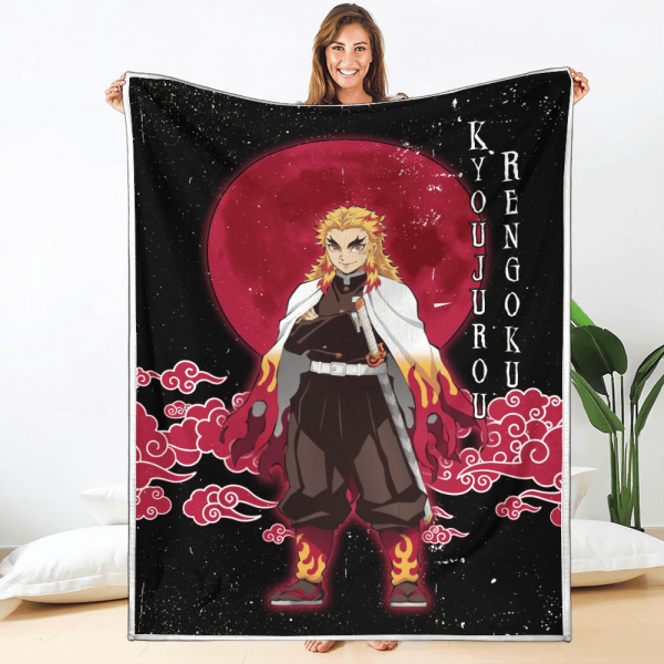 Couverture Kyoujurou Rengoku Demon Slayer Plaid Polaire Plaid Canapé