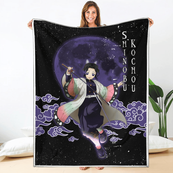 Couverture Shinobu Kochou Demon Slayer Plaid Polaire Plaid Canapé