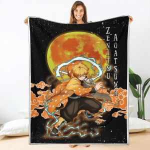 Couverture Zenitsu Agatsuma Demon Slayer Plaid Polaire Plaid Canapé