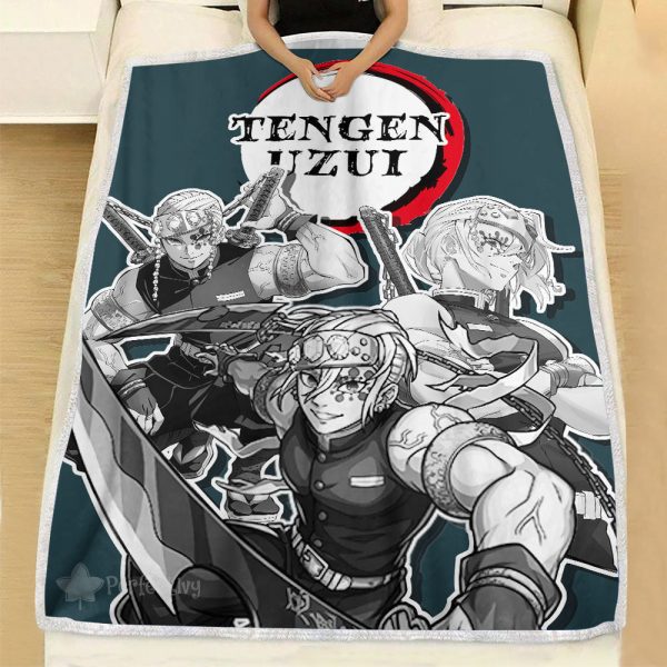 Couverture Tengen Uzui Demon Slayer 02 Plaid Polaire Plaid Canapé – Image 3
