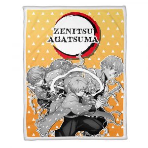 Couverture Zenitsu Demon Slayer Plaid Polaire Plaid Canapé