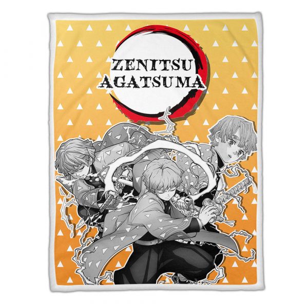 Couverture Zenitsu Demon Slayer Plaid Polaire Plaid Canapé