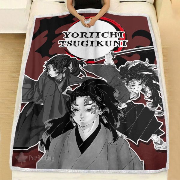 Couverture Tsugikuni Yoriichi Demon Slayer Plaid Polaire Plaid Canapé – Image 3