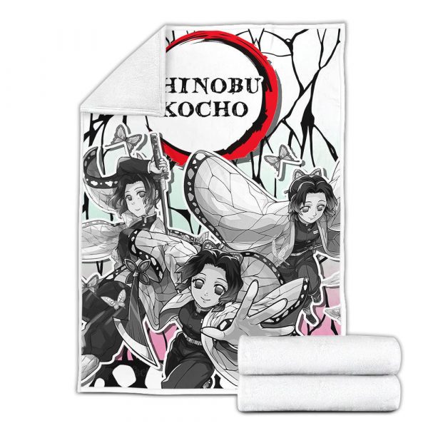 Couverture Shinobu Kocho Demon Slayer Plaid Polaire Plaid Canapé – Image 2