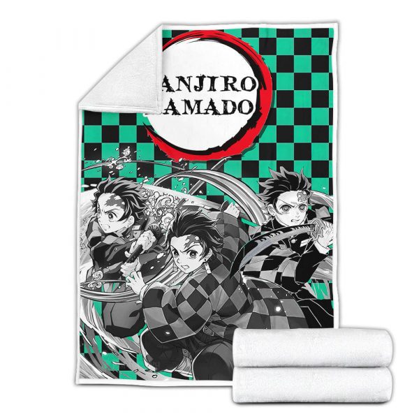 Couverture Tanjro Demon Slayer Plaid Polaire Plaid Canapé – Image 2