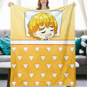 Couverture Demon Slayer Zenitsu 1002 Plaid Polaire Plaid Canapé