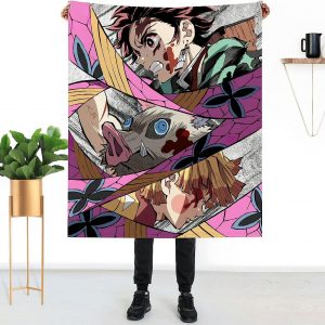 Couverture Demon Slayer Tanjiro Zenitsu Inosuke 1002 Plaid Polaire Plaid Canapé