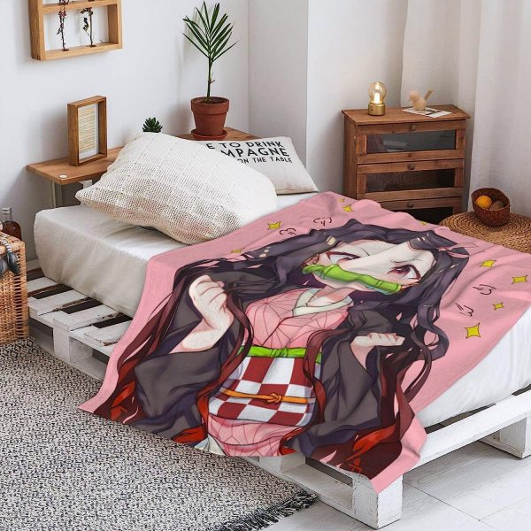 Couverture Demon Slayer Nezuko Kamado 1002 Plaid Polaire Plaid Canapé – Image 2