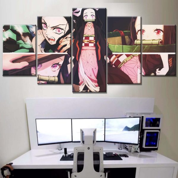 Tableau Nezuko Demon Slayer Kimetsu No Yaiba 11 Toile Avec Cadre – Image 2