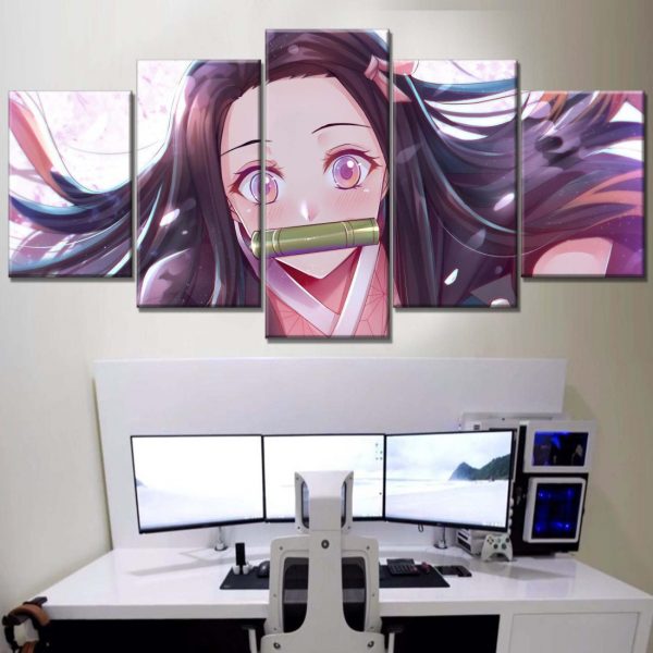 Tableau Nezuko Demon Slayer Kimetsu No Yaiba 9 Toile Avec Cadre – Image 2