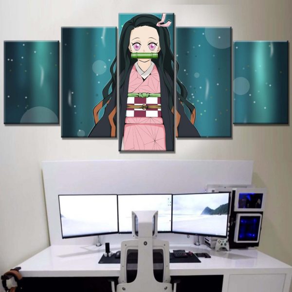 Tableau Nezuko Demon Slayer Kimetsu No Yaiba 2 Toile Avec Cadre – Image 2