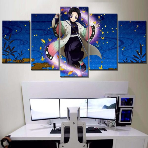 Tableau Shinobu Kocho Demon Slayer Kimetsu No Yaiba Toile Avec Cadre – Image 2