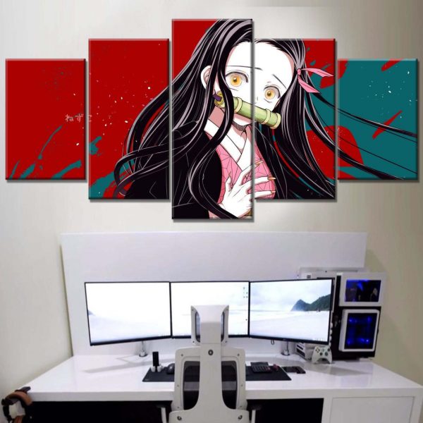 Tableau Nezuko Demon Slayer Kimetsu No Yaiba 1 Toile Avec Cadre – Image 2