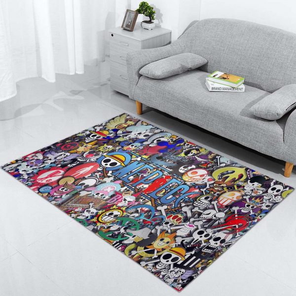 Tapis Logo One Piece Tous Les Personnages Tapis Chambre – Image 2