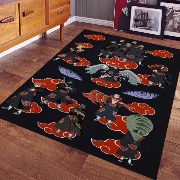 Tapis L'Équipe Akatsuki Dans Naruto Manga 1003 Tapis Chambre – Image 2
