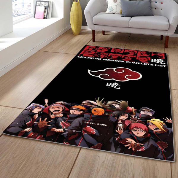 Tapis L'Équipe Akatsuki Dans Le Manga Naruto Tapis Chambre – Image 2