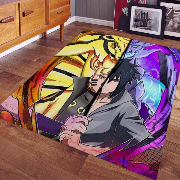 Tapis Naruto Uzumaki Et Sasuke Uchiha 1005 Tapis Chambre – Image 2