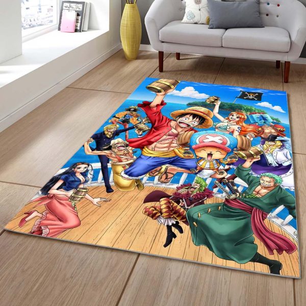 Tapis One Piece Tous Les Personnages Boivent De La Bière 1002 Tapis Chambre – Image 2