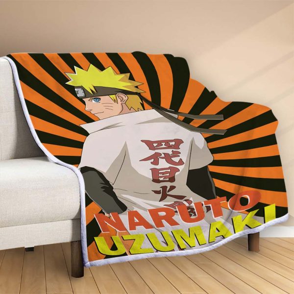Plaid Naruto Uzumaki Personnage 1011 Couverture Polaire Plaid Canapé – Image 2
