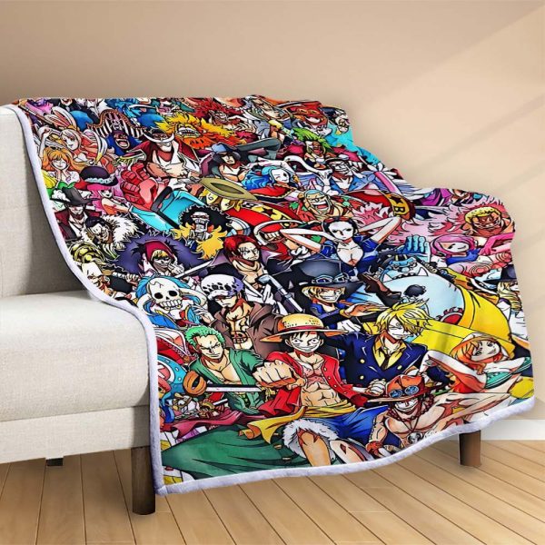 Plaid Luffy et tous les personnages 1007 Couverture Polaire Plaid Canapé – Image 2