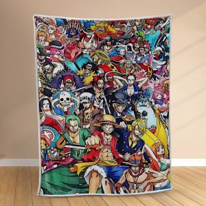 Plaid Luffy et tous les personnages 1007 Couverture Polaire Plaid Canapé