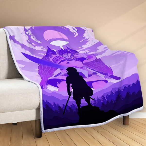 Plaid Uchiha Sasuke dans le personnage de Naruto 1002 Couverture Polaire Plaid Canapé – Image 2
