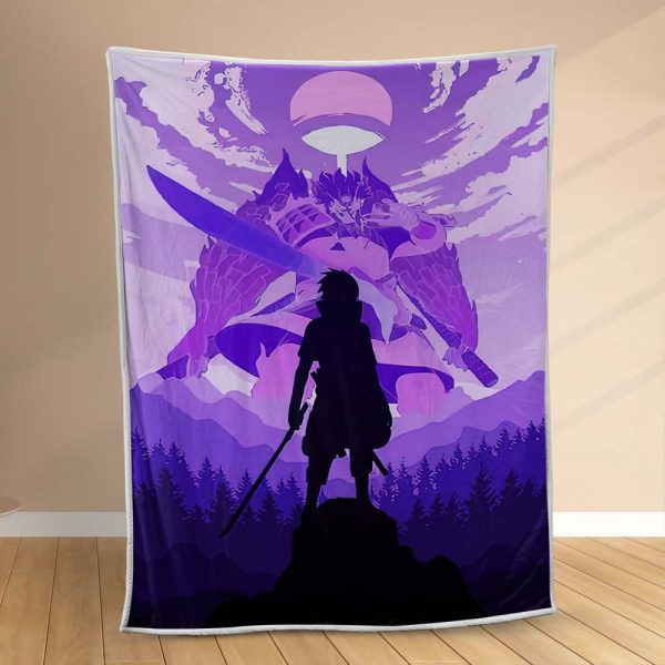 Plaid Uchiha Sasuke dans le personnage de Naruto 1002 Couverture Polaire Plaid Canapé