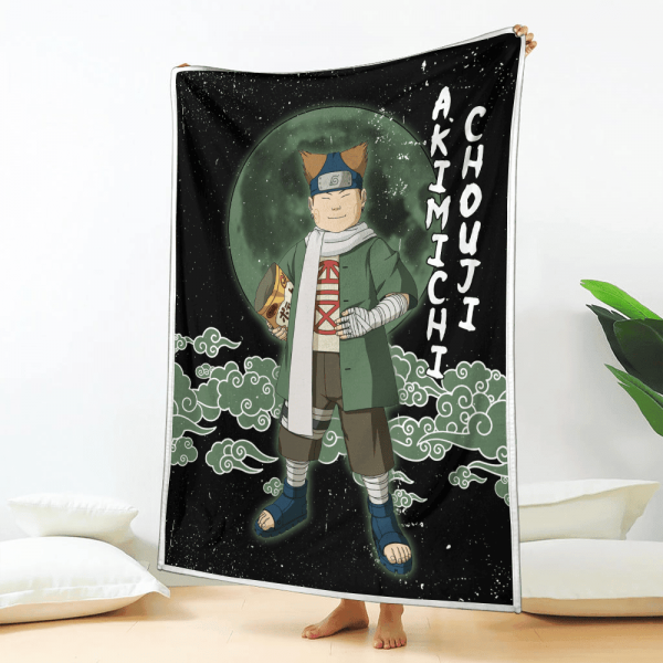 Plaid Akimichi Chouji Naruto Couverture Plaid Polaire Plaid Canapé – Image 2