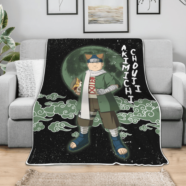 Plaid Akimichi Chouji Naruto Couverture Plaid Polaire Plaid Canapé – Image 3